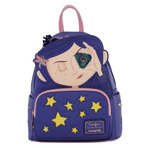 Loungefly Coraline Stars Cosplay Mini Backpack NWT